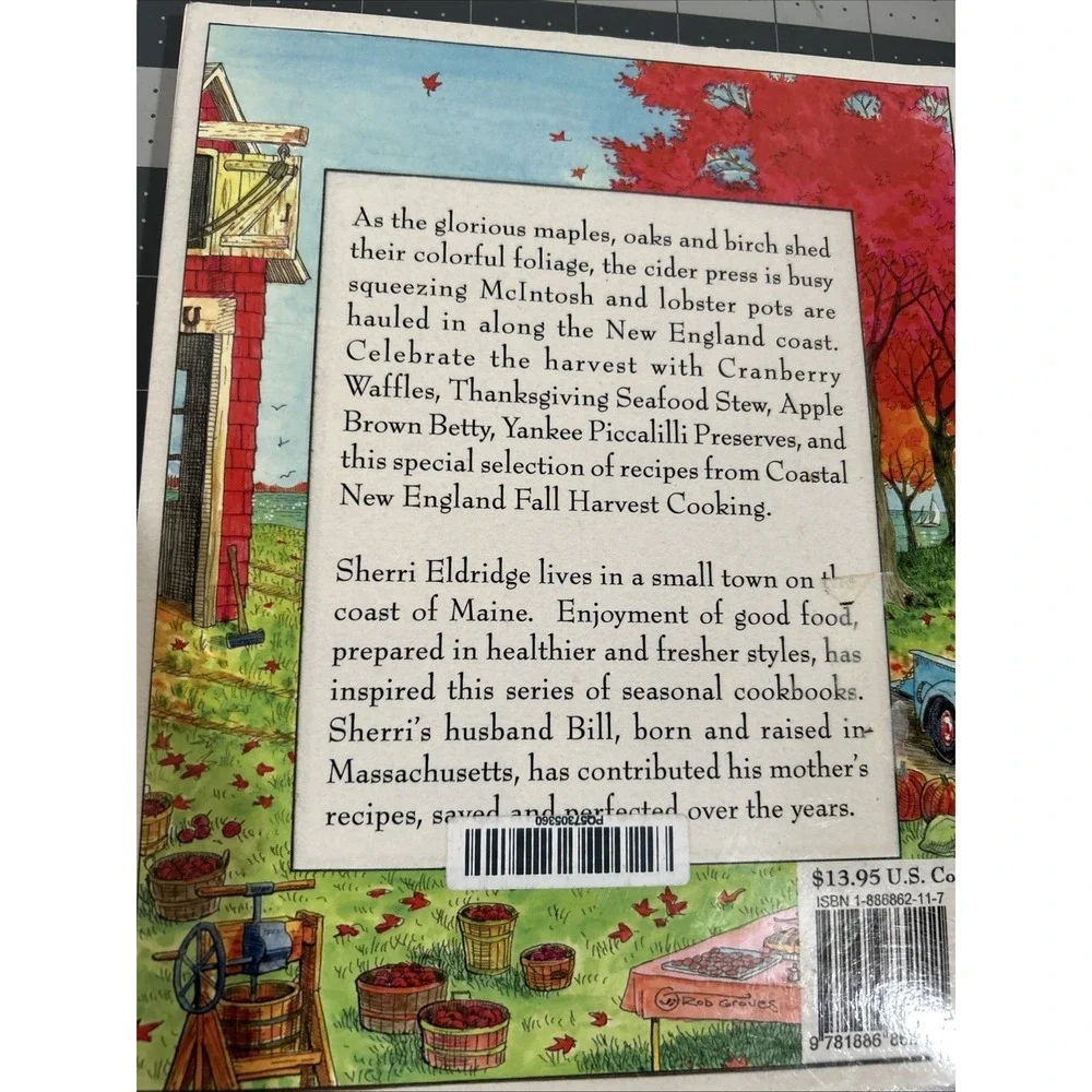 Coastal New England Fall Harvest COOKBOOK Plastic Comb Sherri‎ Eldridge